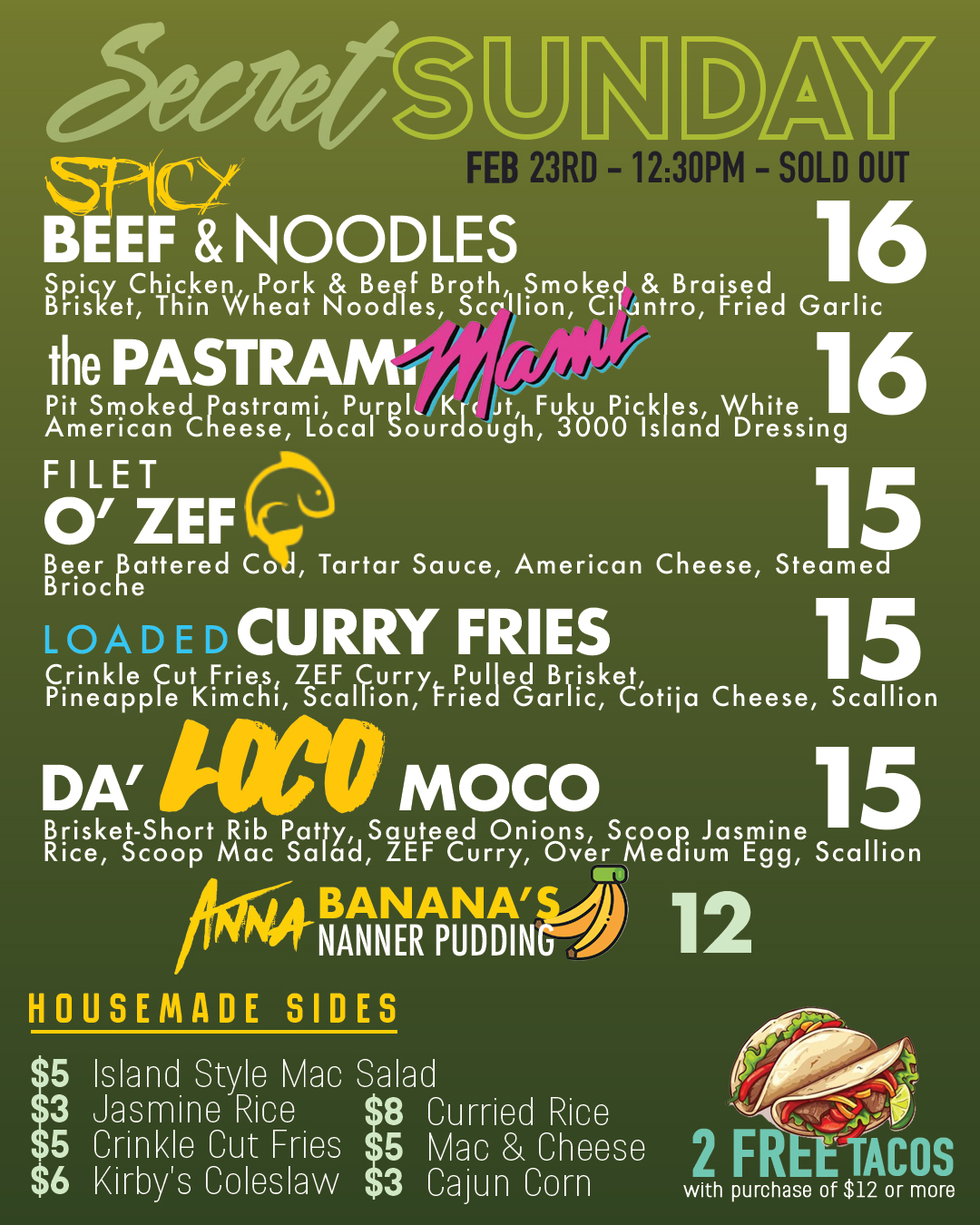 Secert Sunday 2/23